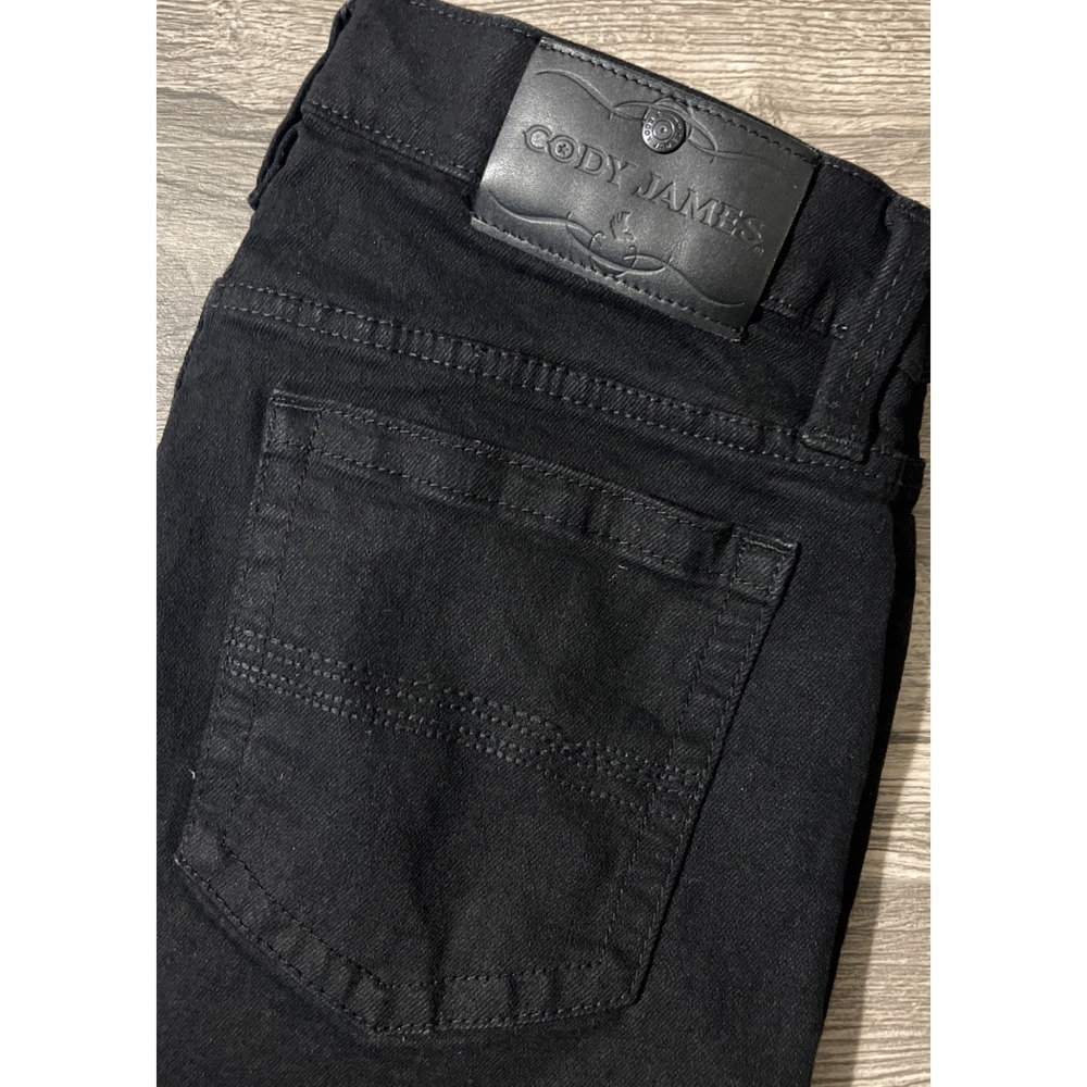 Cody James Boot Cut Mid Rise Black Denim Stretch Jeans Men's Size 32x32